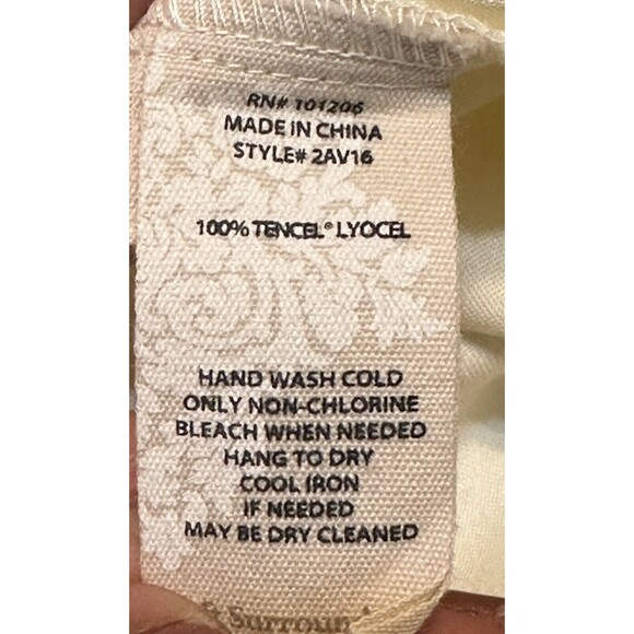 Soft Surroundings Size L Ivory Ruched Sleeve Shacket Oversized Buttons Timeless - Picture 14 of 14